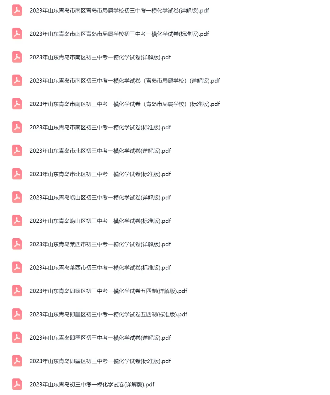 2021-2024学年山东青岛中考一模化学试卷真题及答案解析 第4张