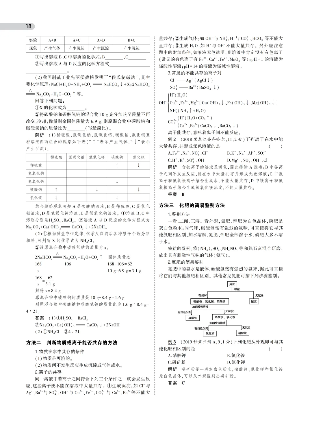 中考化学总复习专题6——盐 化学肥料 第3张