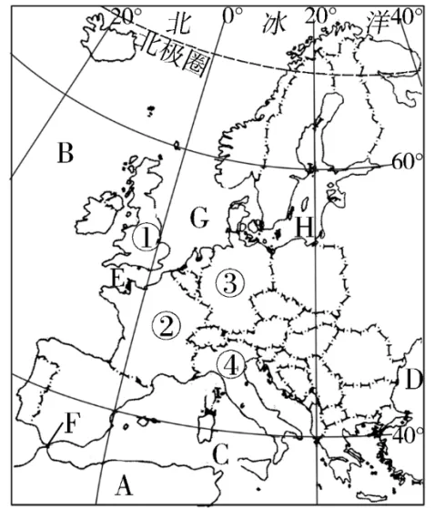 图说天下-中考地理:欧洲西部轮廓图、欧洲西部气候类型分布图、北极地区图和南极地区图 第1张