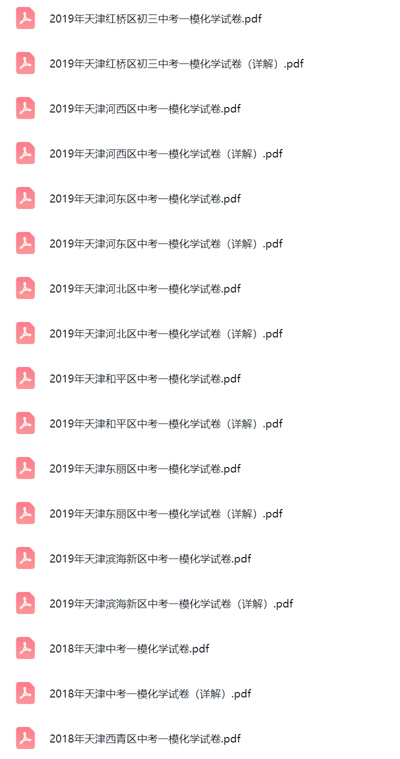 2018-2025学年天津中考一模化学试卷真题及答案解析 第8张 2018-2025学年天津中考一模化学试卷真题及答案解析 第8张