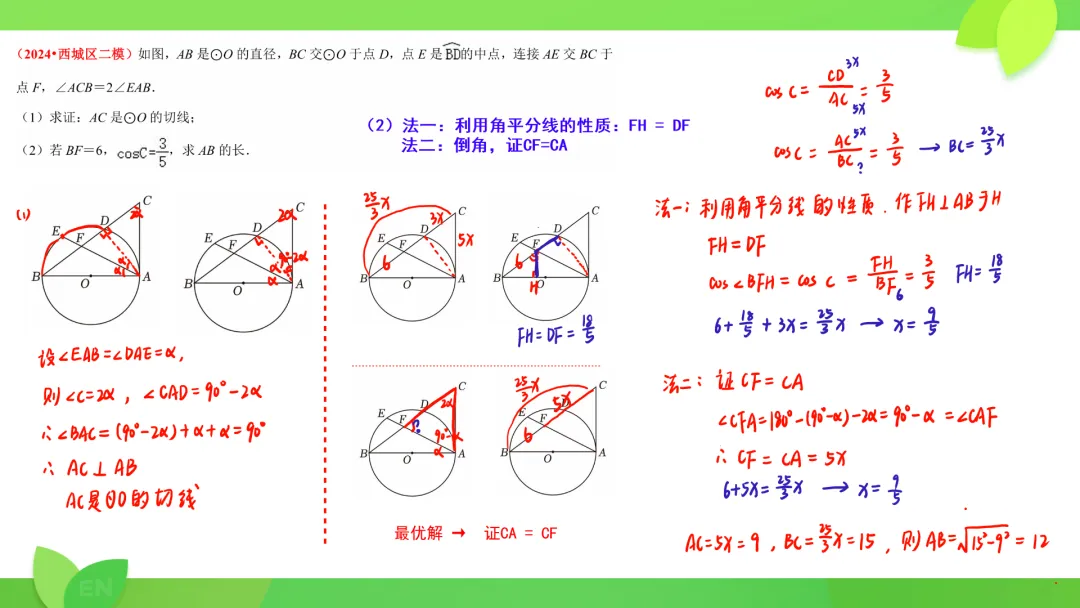 24年中考数学二模 圆综+几综 第6张