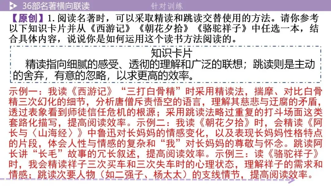 【最新2026中考总复习】名著勾连36部名著横向联读-5阅读方法横向联读(课件) 第19张