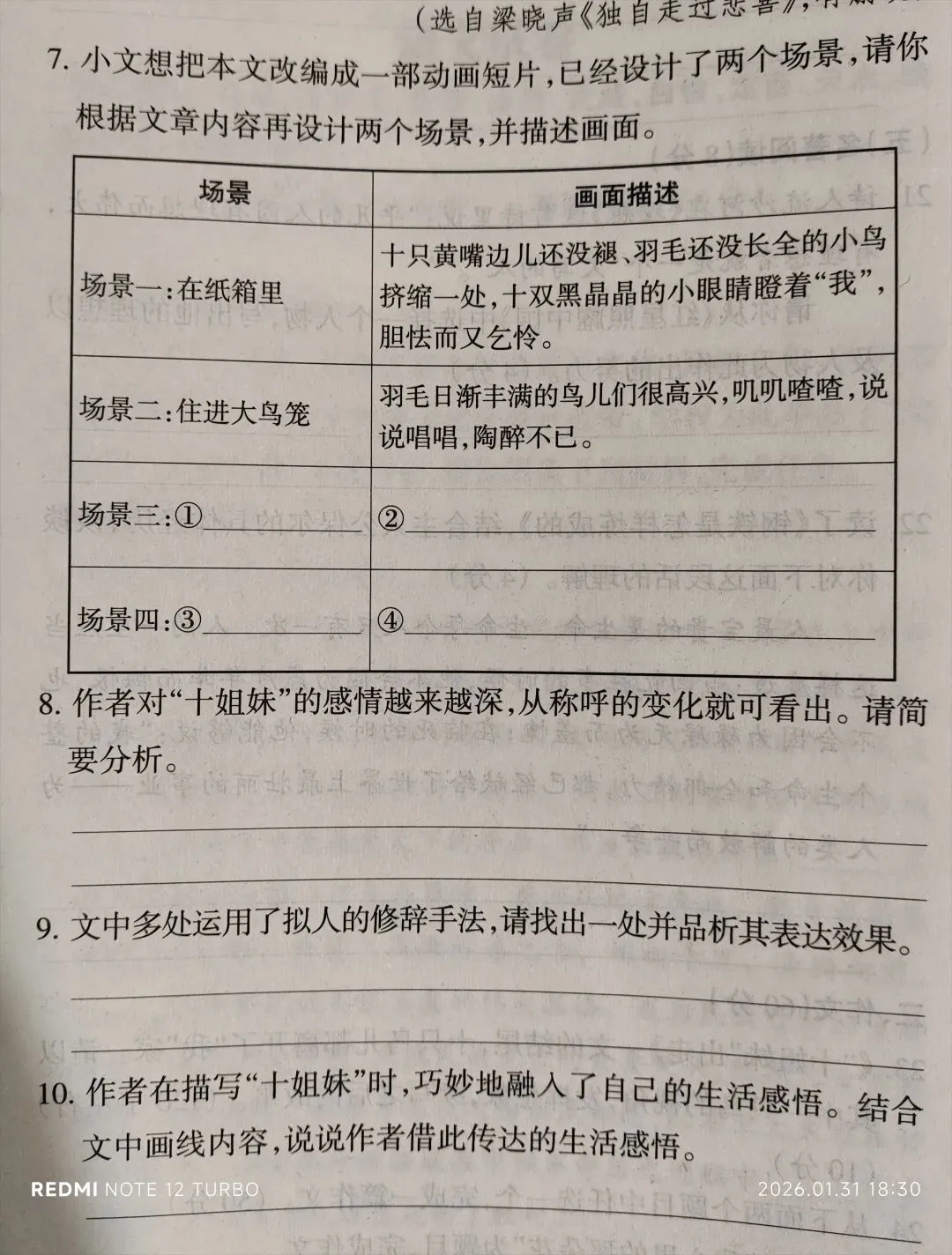 中考复习:现代文阅读 ‖《 “十姐妹”出走》(考点及技巧) 第3张 中考复习:现代文阅读 ‖《 “十姐妹”出走》(考点及技巧) 第3张