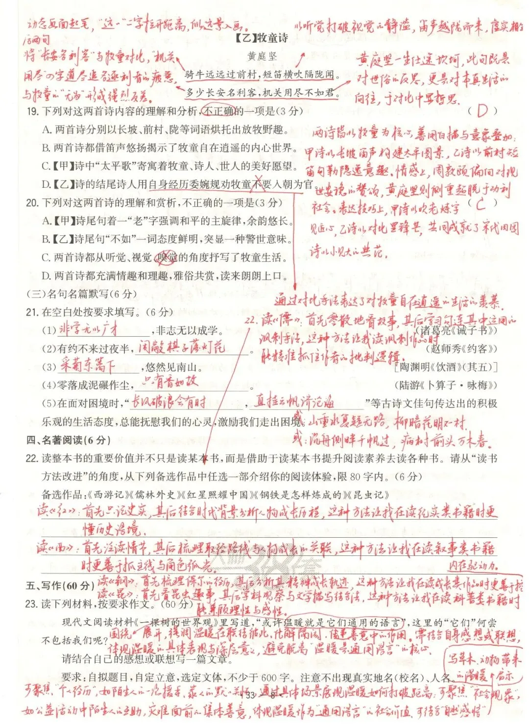 【董董老师的中考真题手批】2025年中考真题·四川省宜宾市卷(语文) 第8张