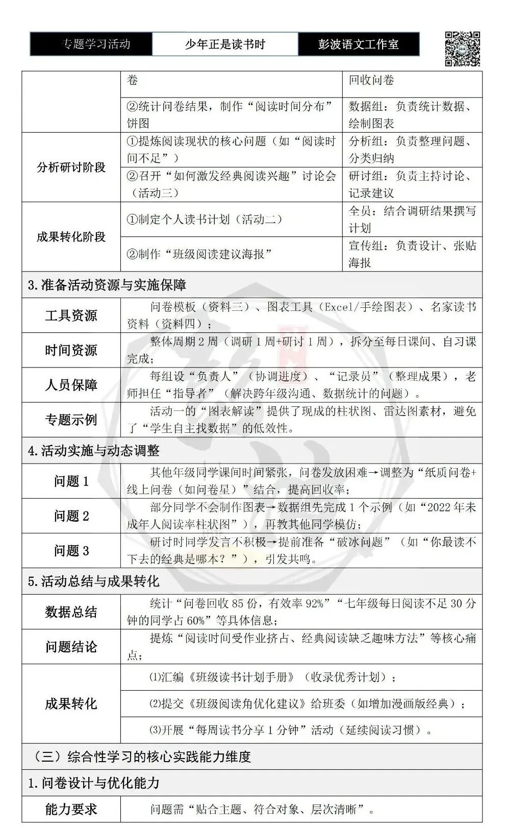 【中考语言专项-专题学习活动】-七年级上-02少年正是读书时-知识手册(2元) 第14张