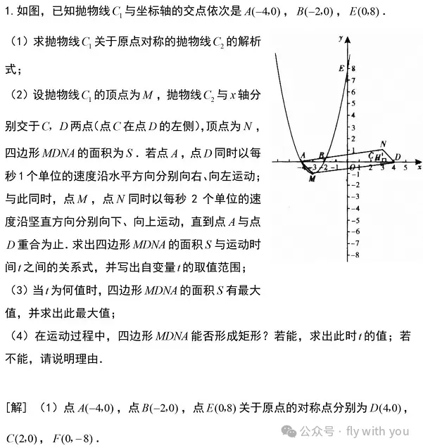 中考数学压轴题精讲:二次函数*动点问题 第5张
