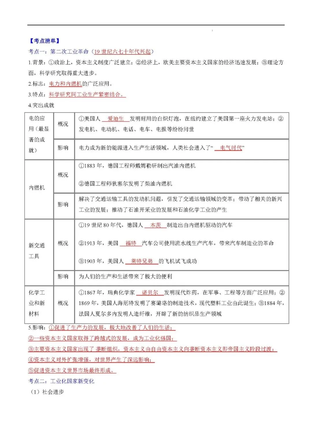 2026年中考复习秘籍 :世界史 (九年级下册) 第7张
