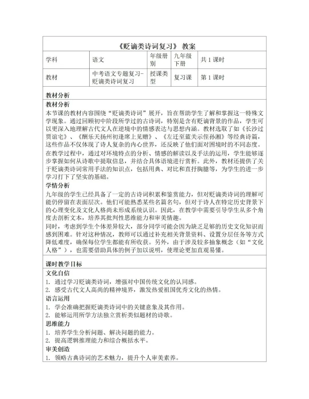 “贬谪类诗词”中考复习公开课:生活虽以痛吻,我却执意歌之,这样讲被夸啦 第27张