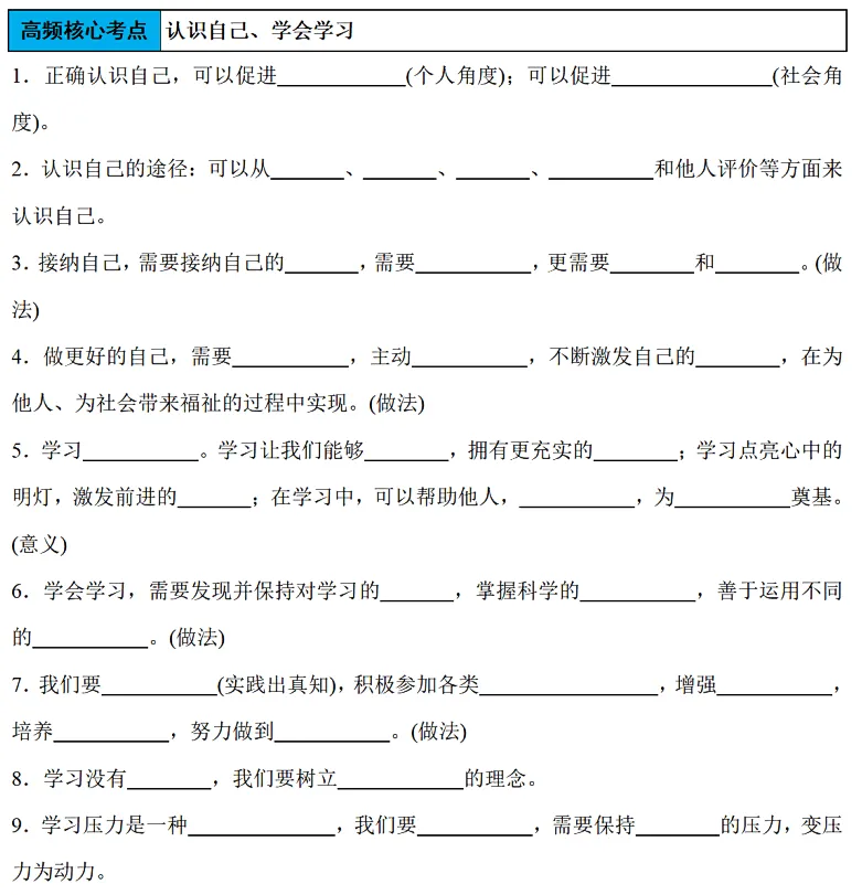 【寒假10分钟打卡】2026中考道法高频核心考点自测,打牢基础稳冲90+(一) 第3张 【寒假10分钟打卡】2026中考道法高频核心考点自测,打牢基础稳冲90+(一) 第3张