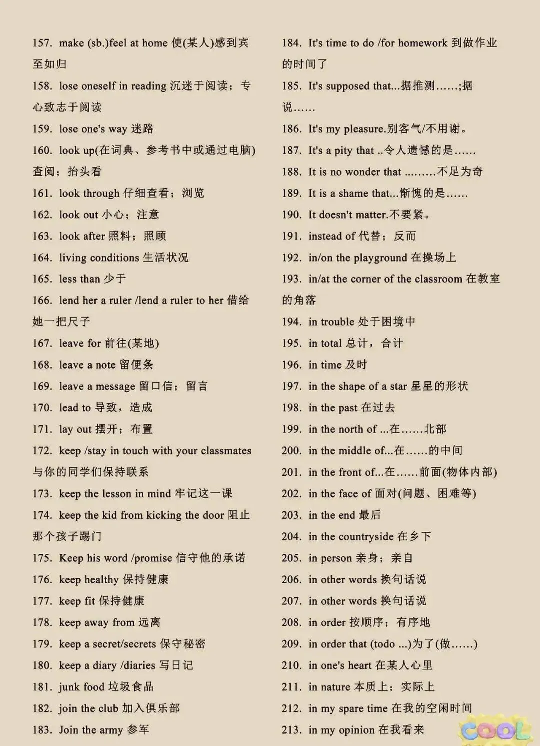 初三全年备考不迷茫!2026年中考英语新课标重点短语搭配,高效复习不白费 第4张