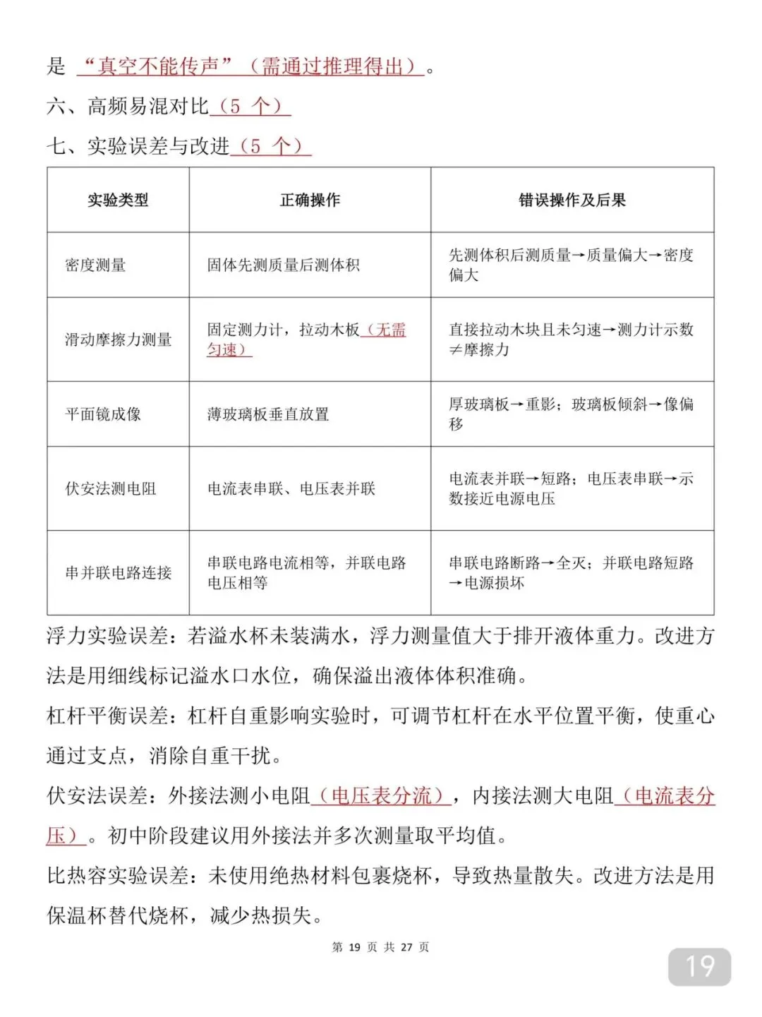 2026物理中考失分率极高的考点(打印版)比较重要 第19张
