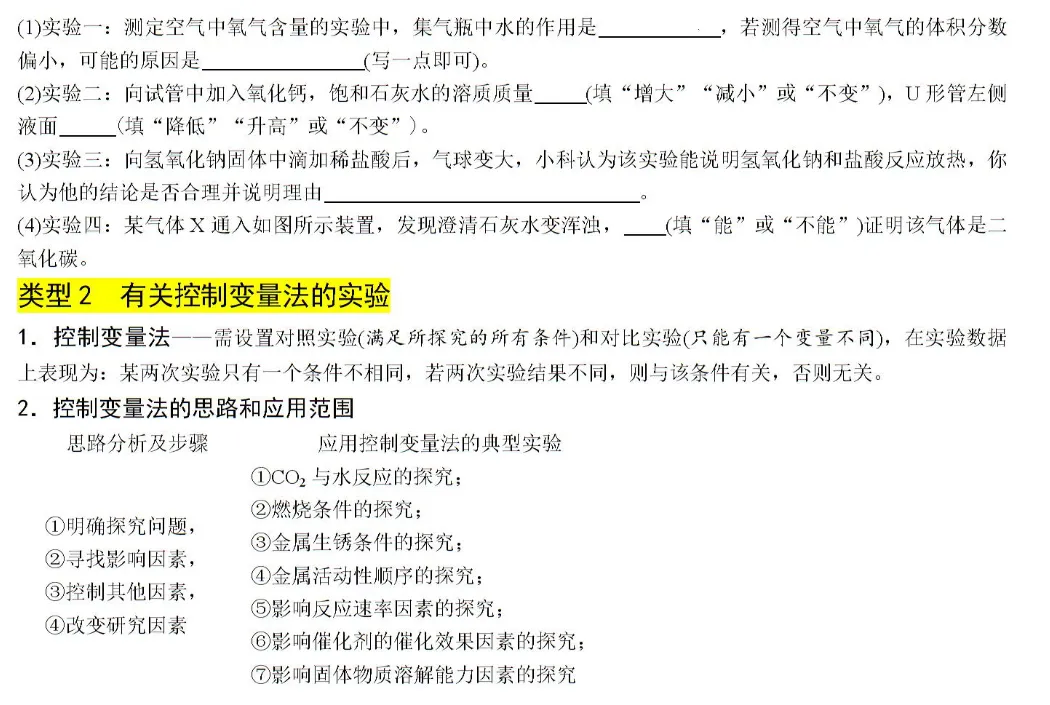 2026年中考化学教材实验归类练 第9张 2026年中考化学教材实验归类练 第9张