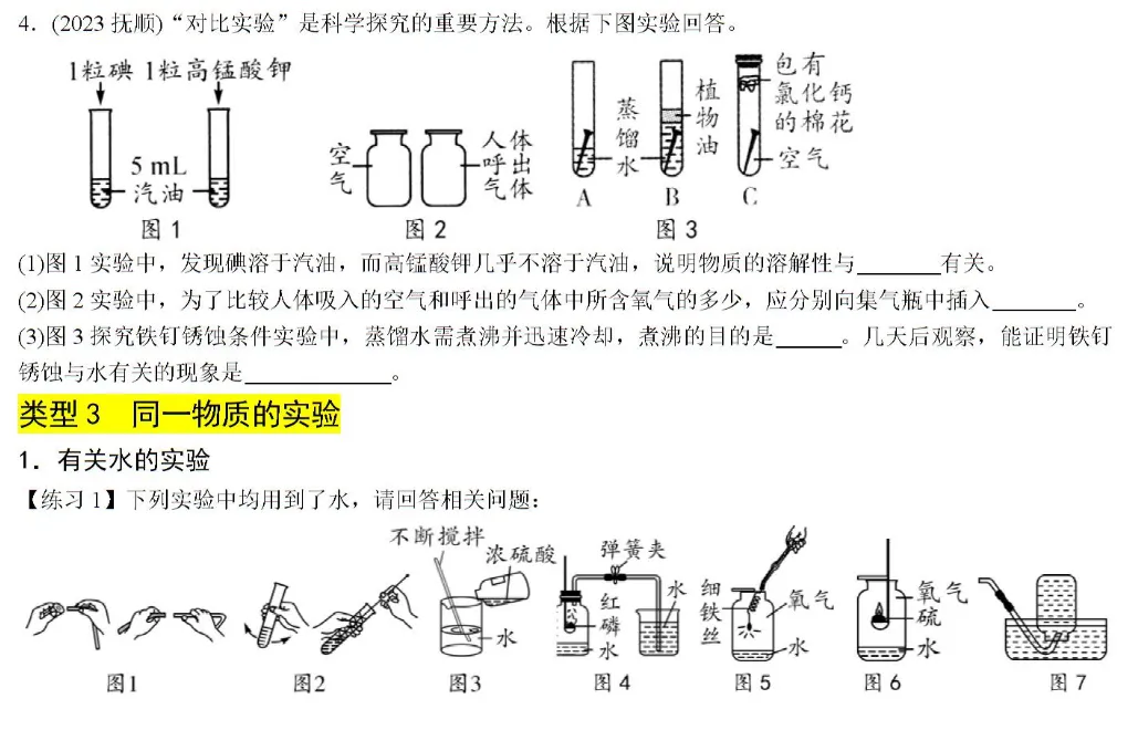 2026年中考化学教材实验归类练 第15张 2026年中考化学教材实验归类练 第15张