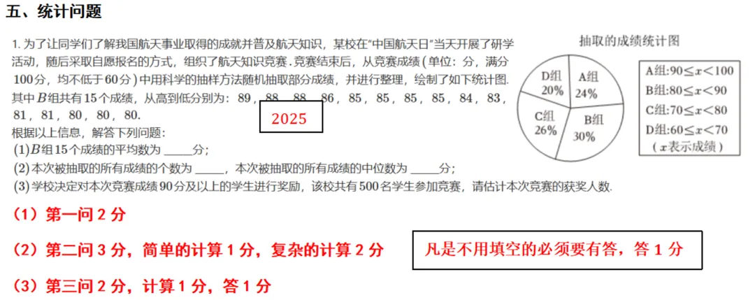 陕西中考数学评分标准——历年真题 第5张