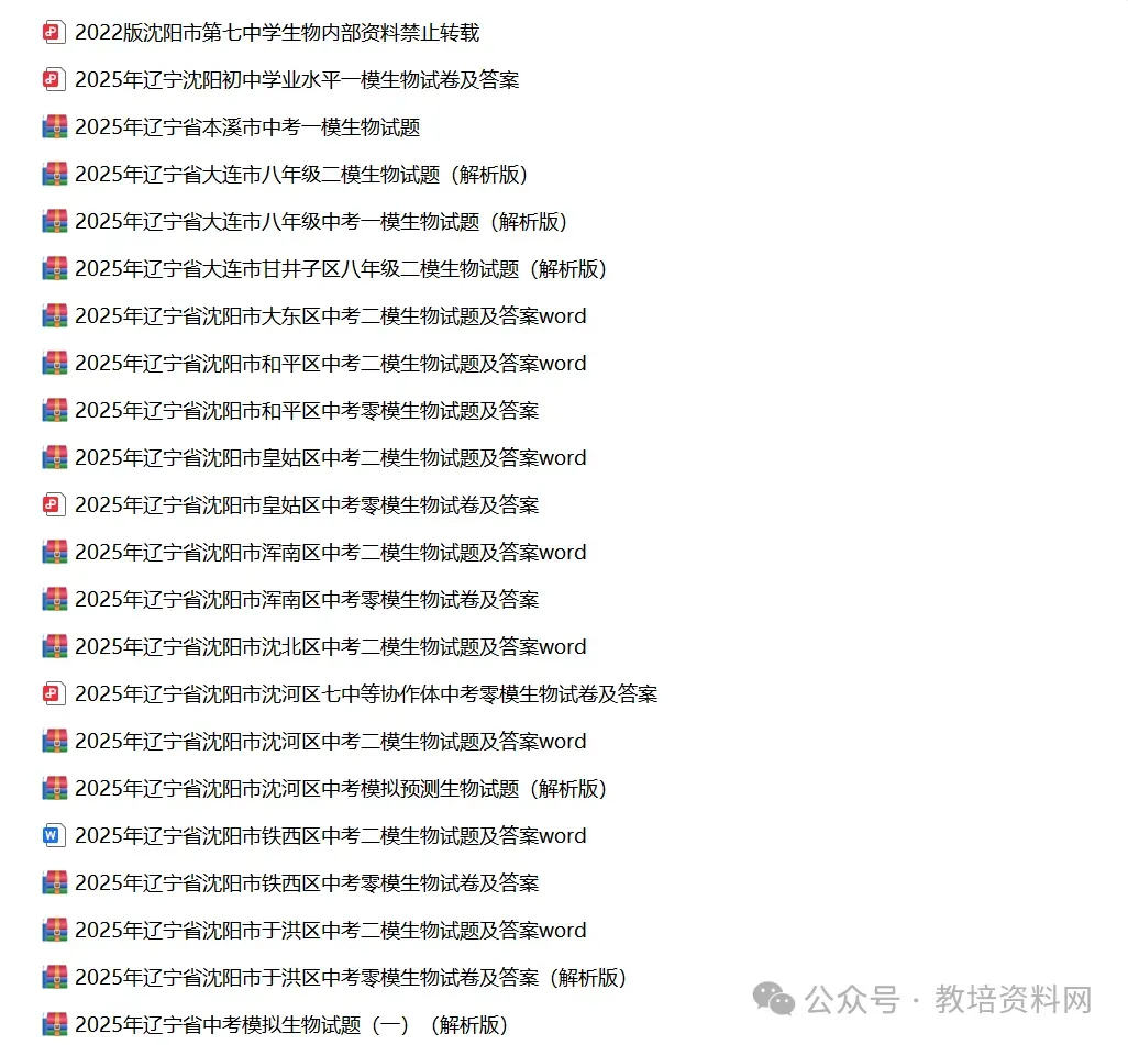 备战小中考!2025年辽宁省各校八年级生物、地理模拟试卷及答案合集 第4张