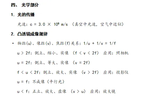 中考物理公式合辑 第6张 中考物理公式合辑 第6张