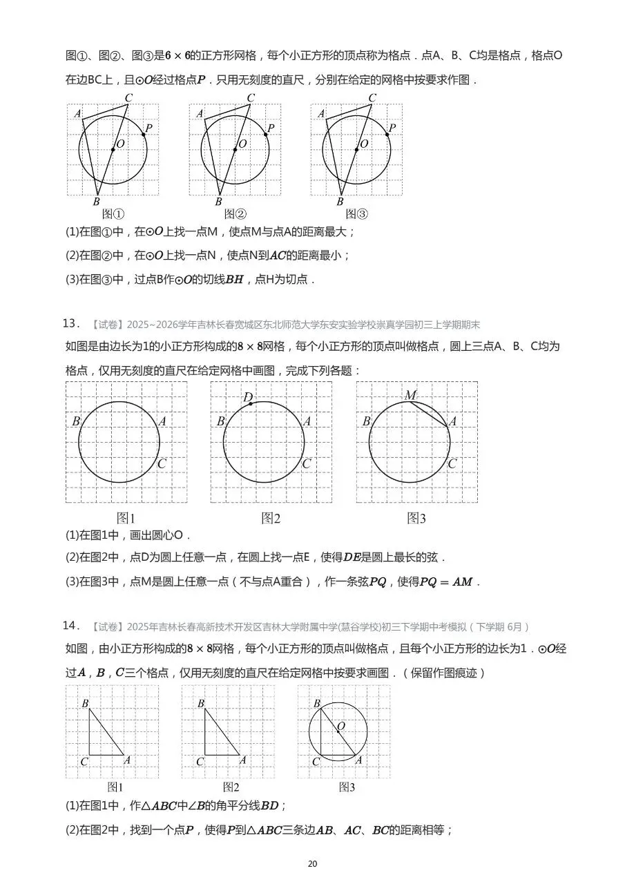 长春市中考数学基础知识巩固习题 第19张