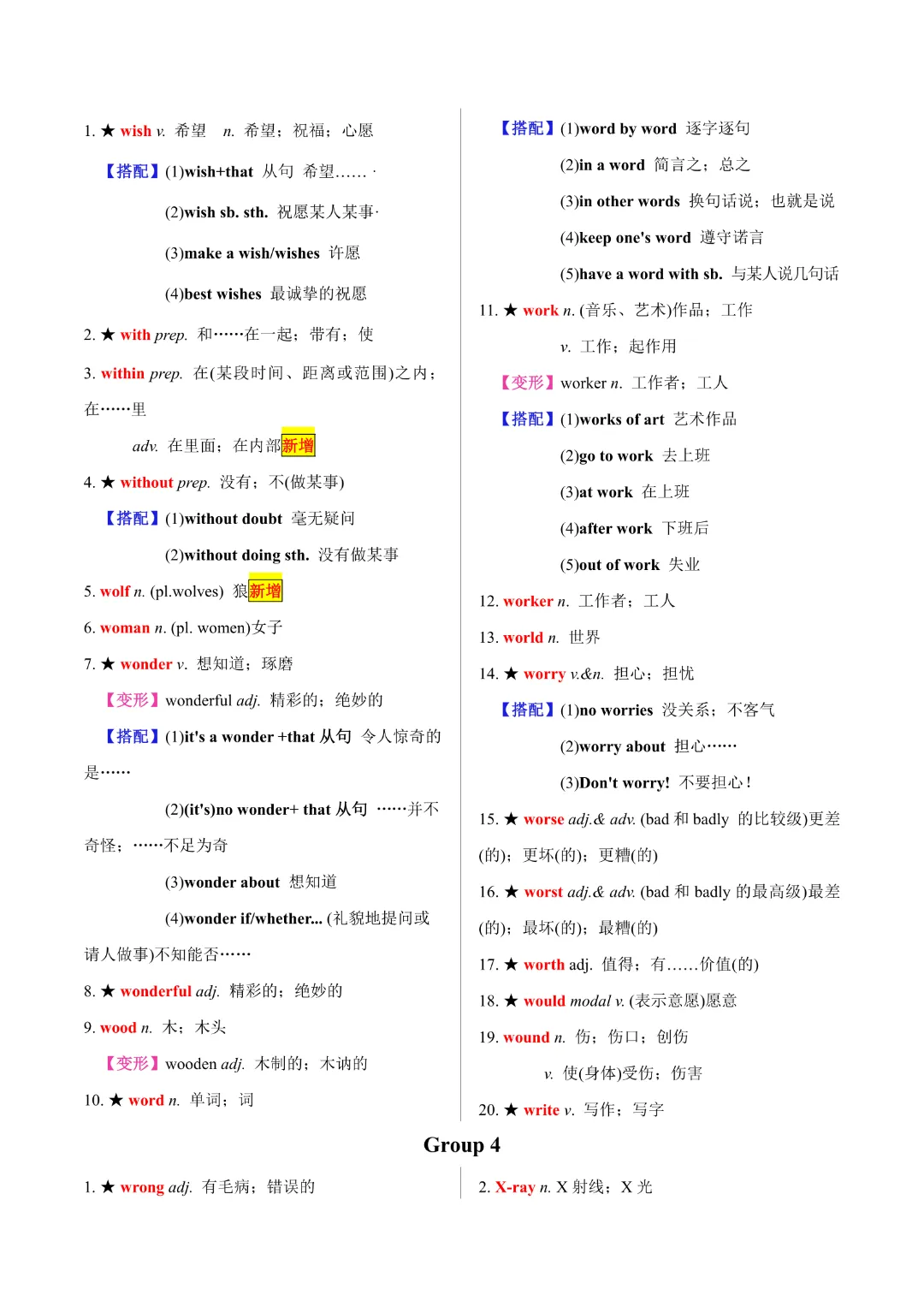 【中考专项英语 】《专题02 20天搞定中考必背1600词》完整高清电子版可打印 第22张 【中考专项英语 】《专题02 20天搞定中考必背1600词》完整高清电子版可打印 第22张
