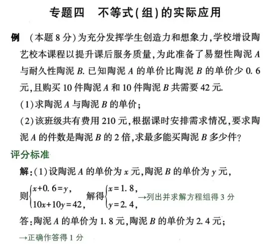 中考数学评分标准与答题规范 第12张