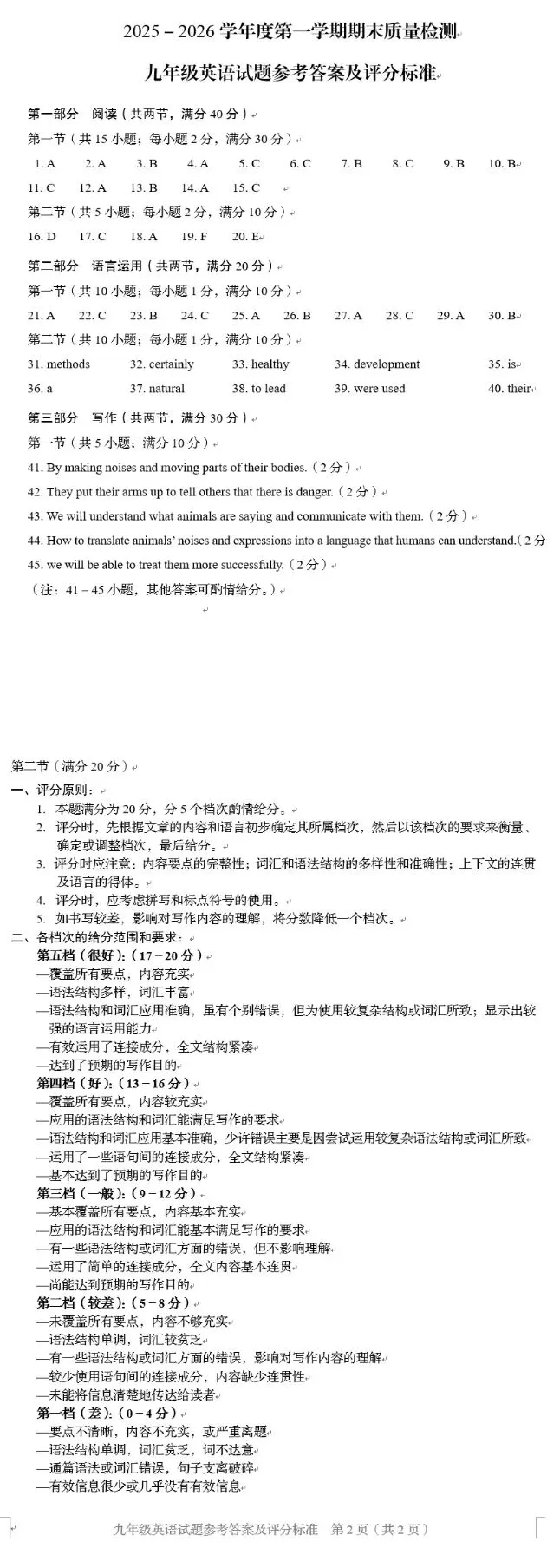 【重磅】2026年山东省中考英语统考样题公布:所有选择题ABC三个选项(变化+下载) 第14张
