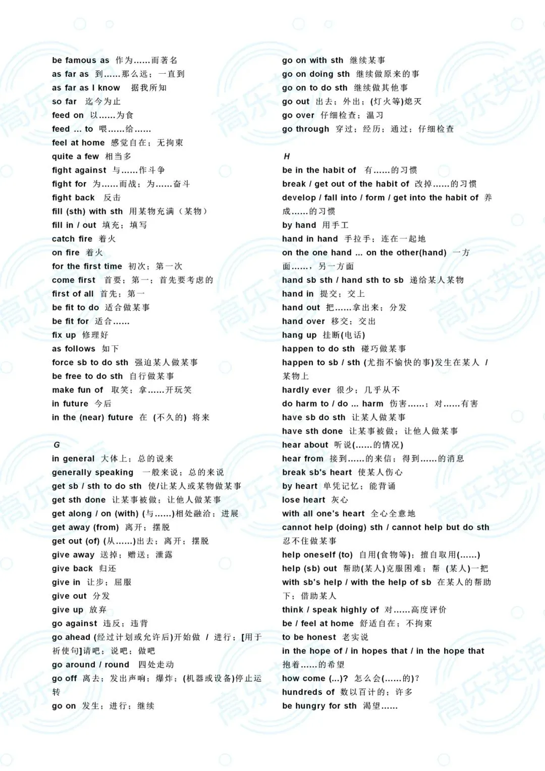 中考必背短语(重点词汇) 第3张