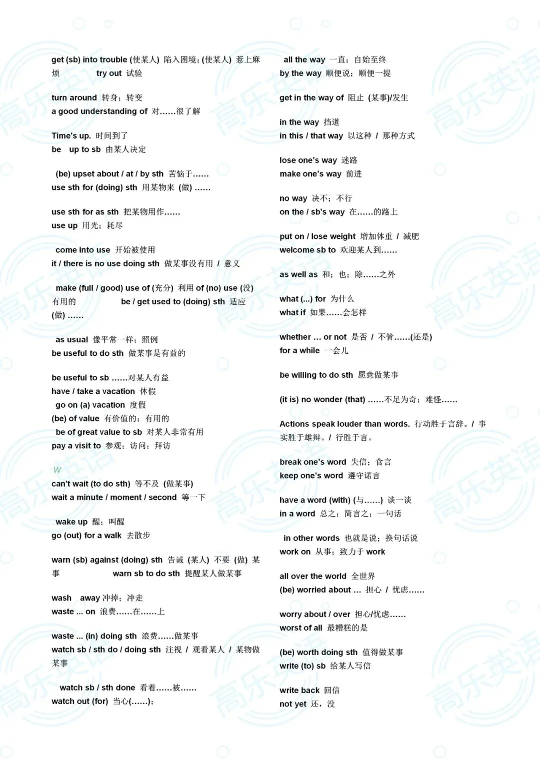 中考必背短语(重点词汇) 第9张