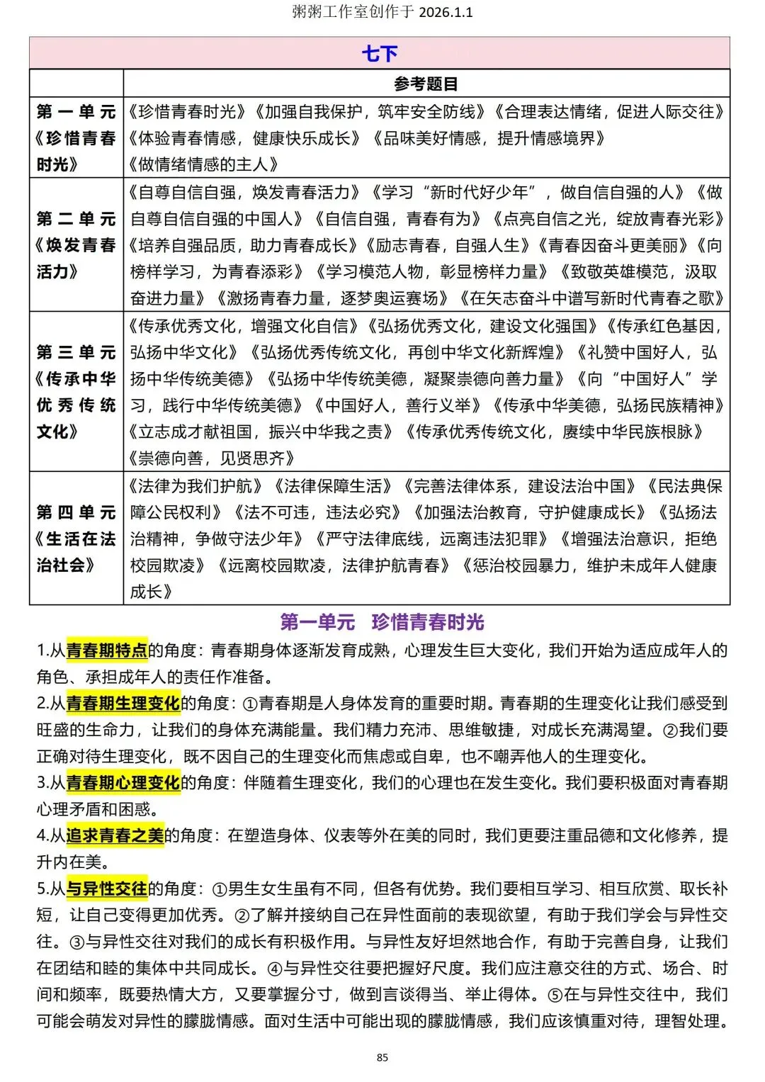 中考道法——【概括与评析题】答案模板 第9张 中考道法——【概括与评析题】答案模板 第9张