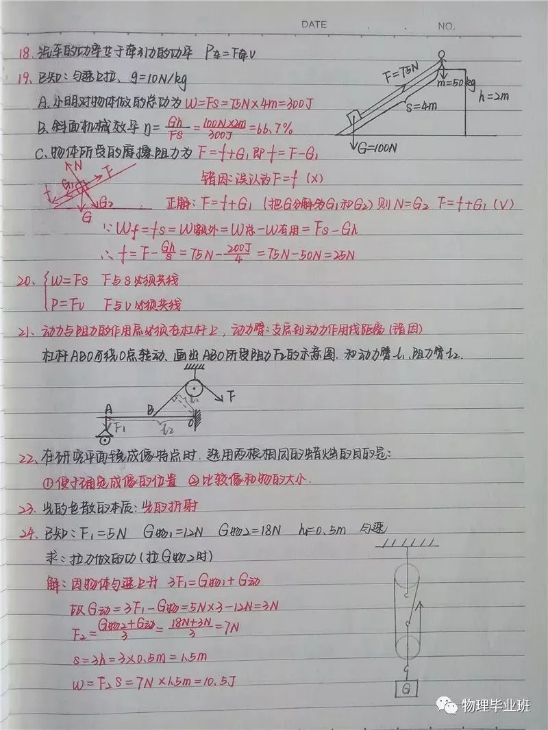 中考物理学霸错题集!前无古人后无来者!精美如同书法! 第4张