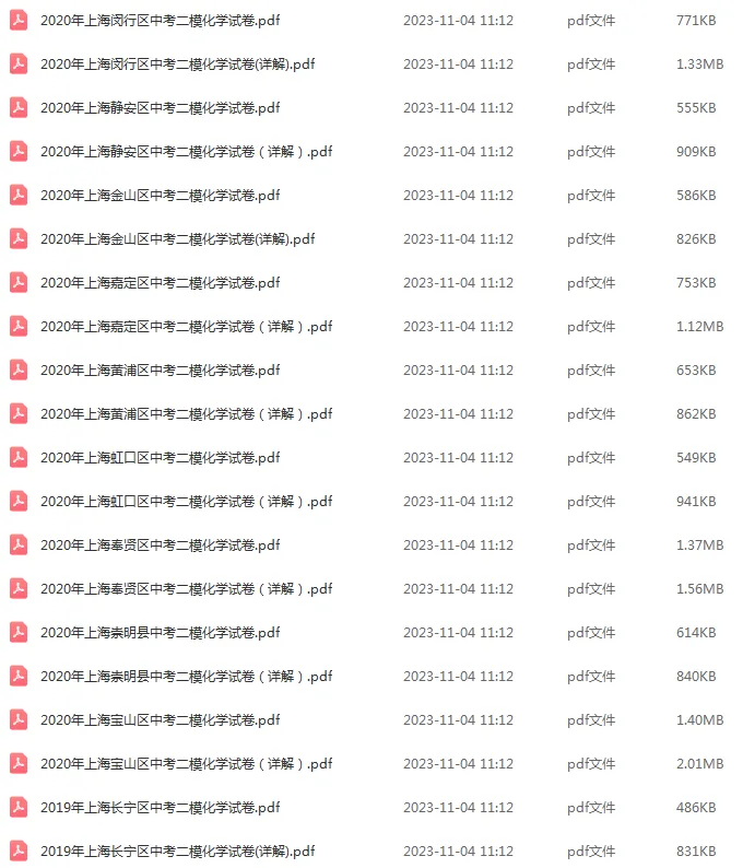 2018-2025年上海各区初三中考二模化学试卷 第11张