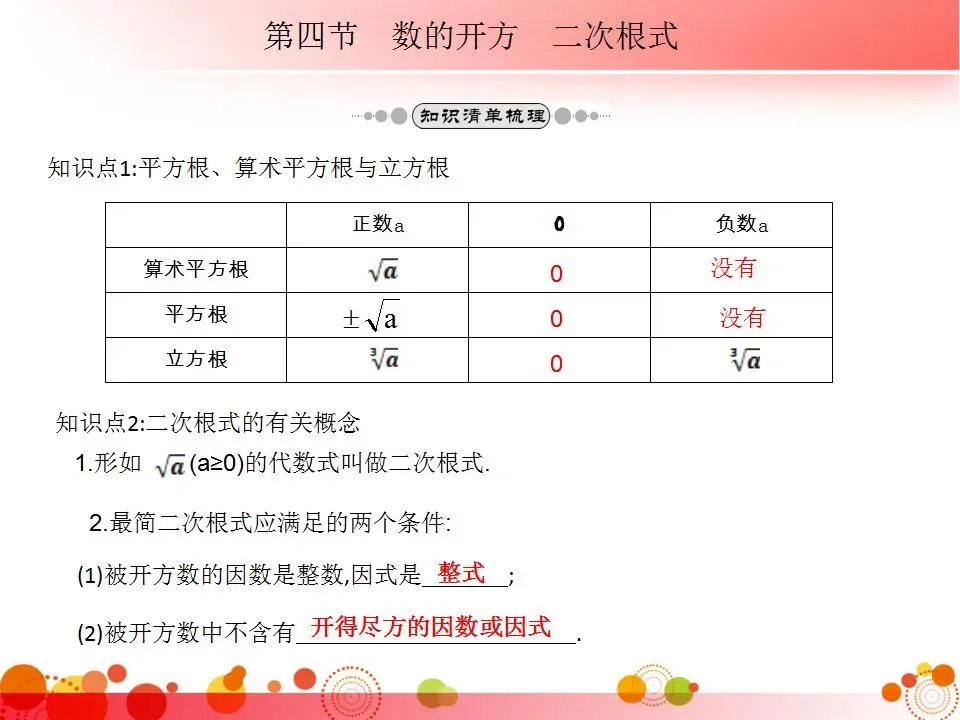 中考数学必考知识点梳理 第11张 中考数学必考知识点梳理 第11张