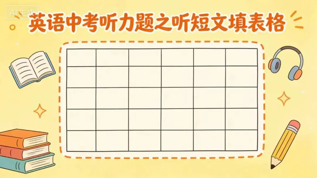 中考听力题之听短文填表格 第2张