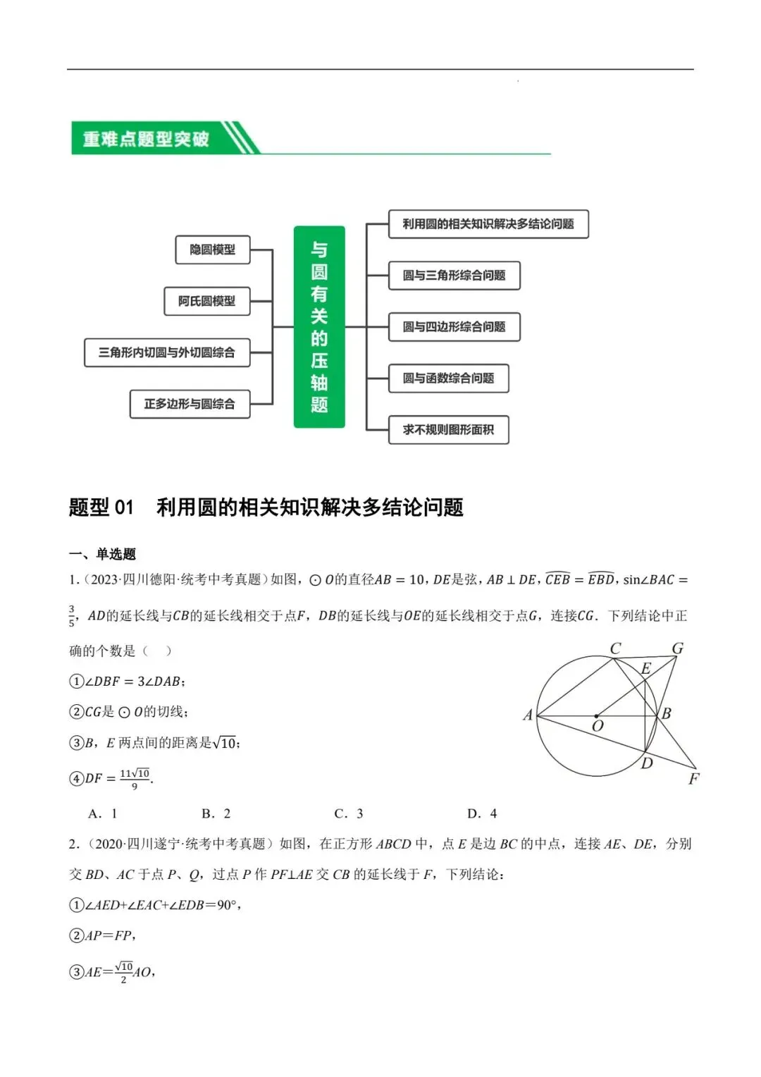 2025《中考数学·与圆有关的压轴题》9种题型 第2张