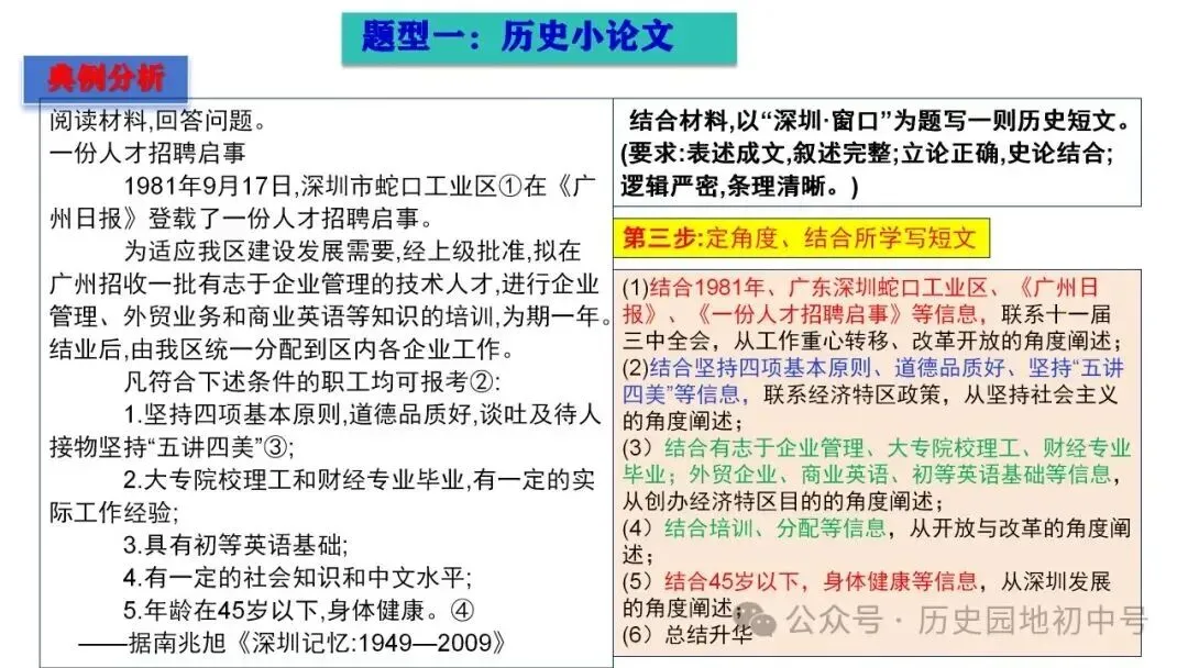 中考历史论述题题型与解题方法 第13张