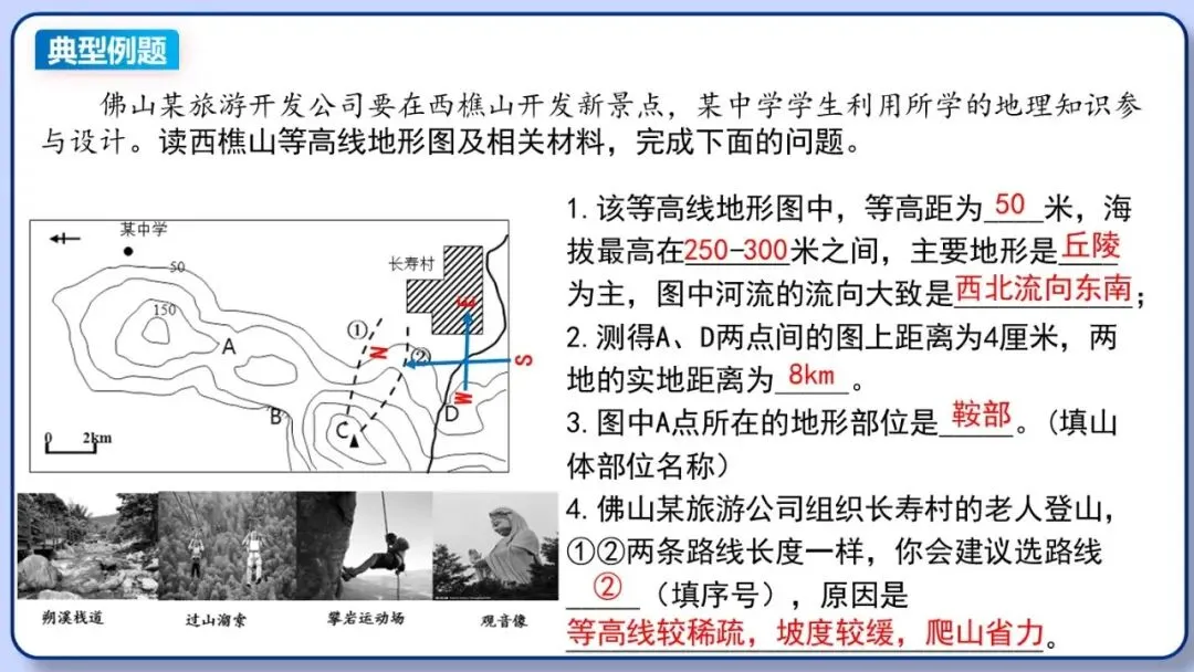 2026年中考地理复习专题四:地图的阅读和地形图的判读(课件+教学设计+课后习题) 第35张
