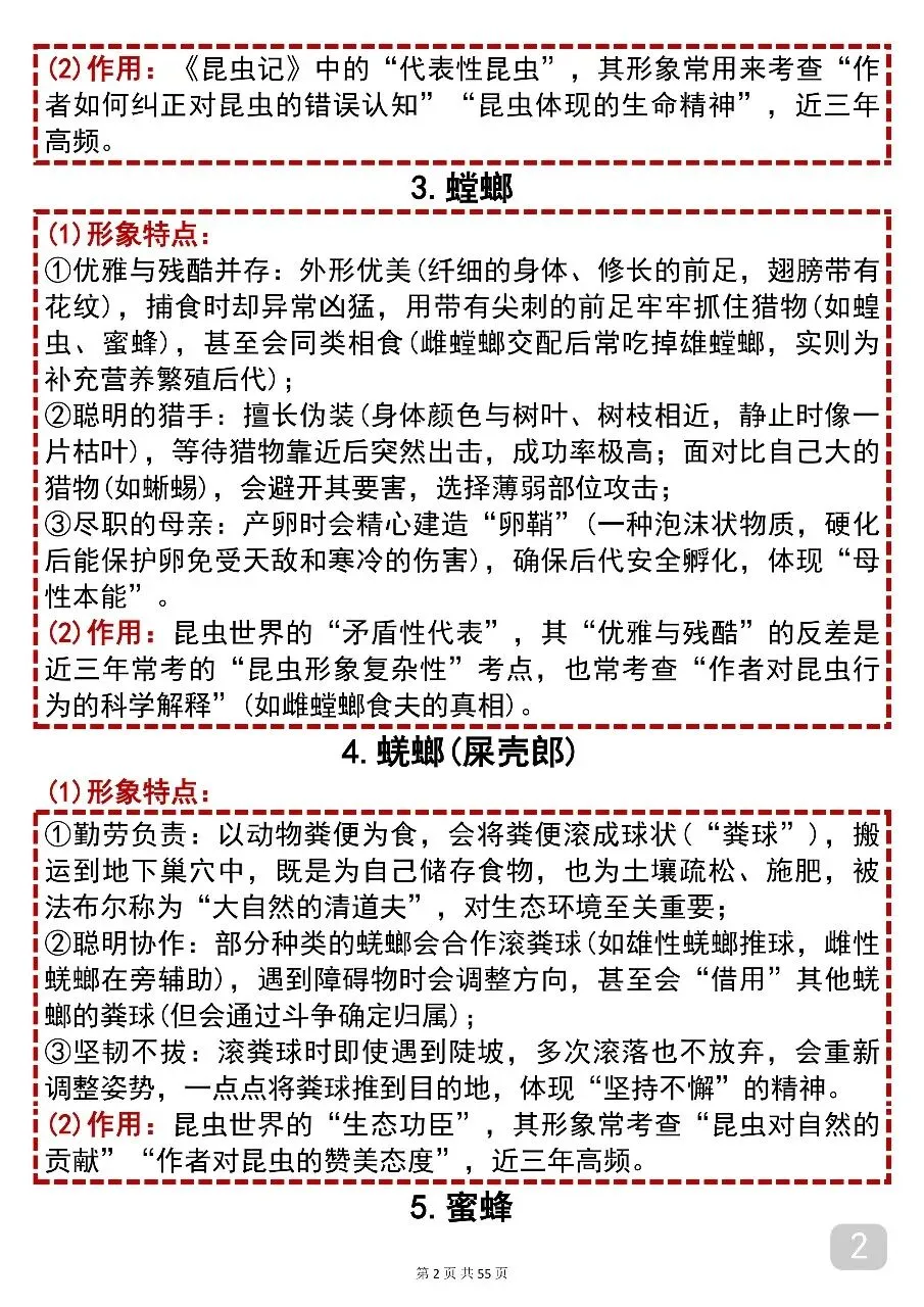 2026中考语文15本名著导读笔记背诵手册【打印版】 第2张