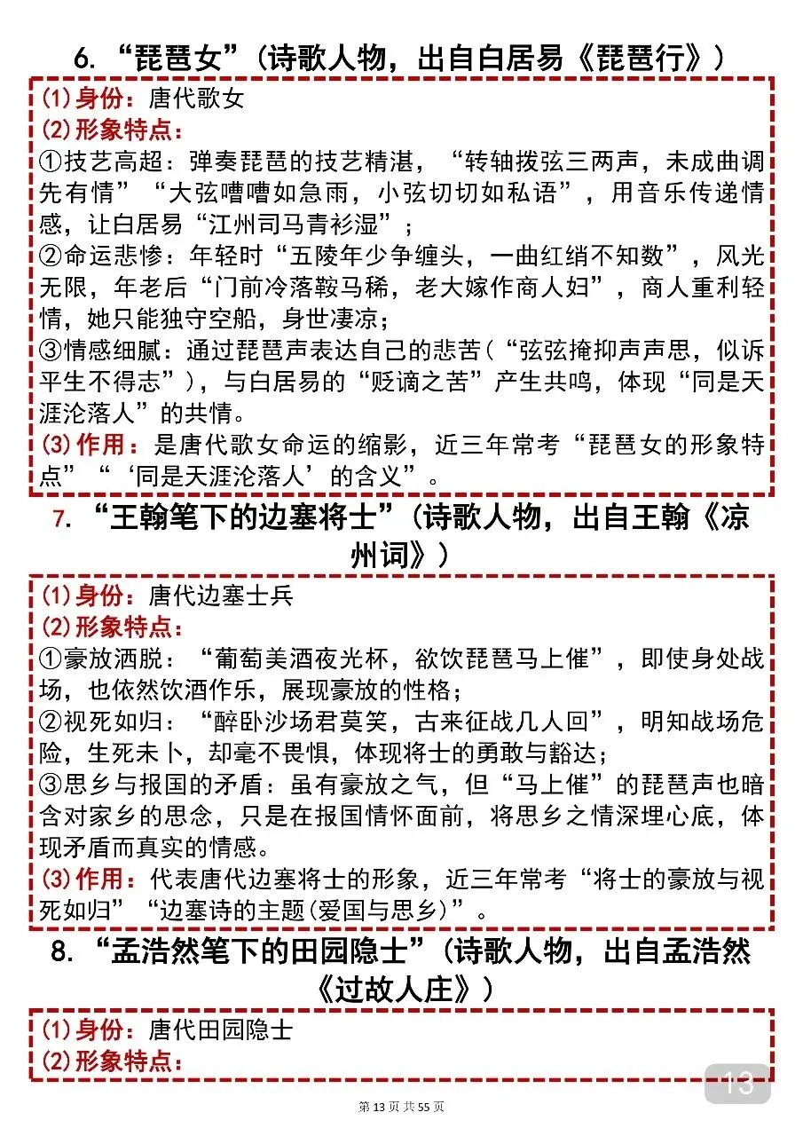 2026中考语文15本名著导读笔记背诵手册【打印版】 第13张