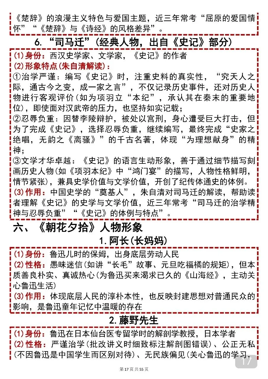 2026中考语文15本名著导读笔记背诵手册【打印版】 第17张