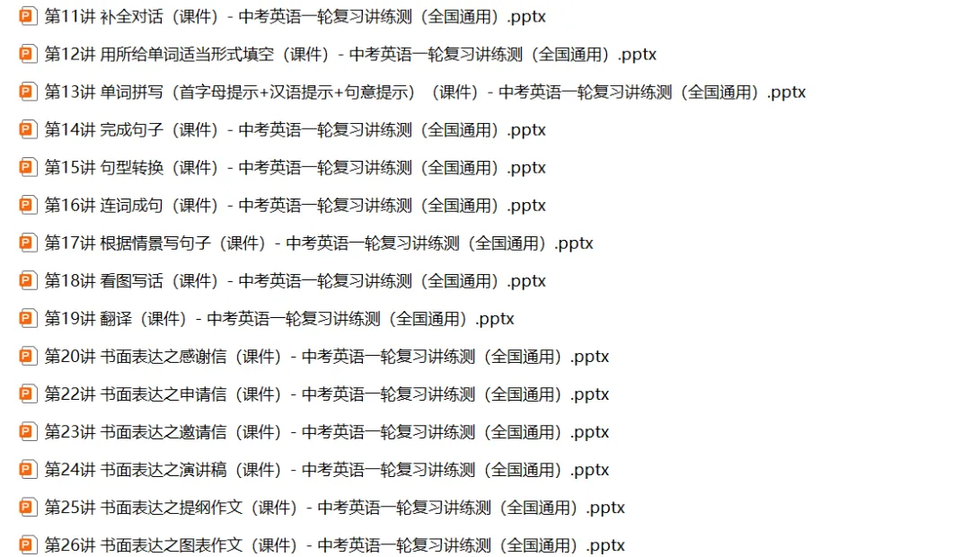 中考英语一轮复习题型讲练测(课件+讲义+配套练习)| 可下载 第3张