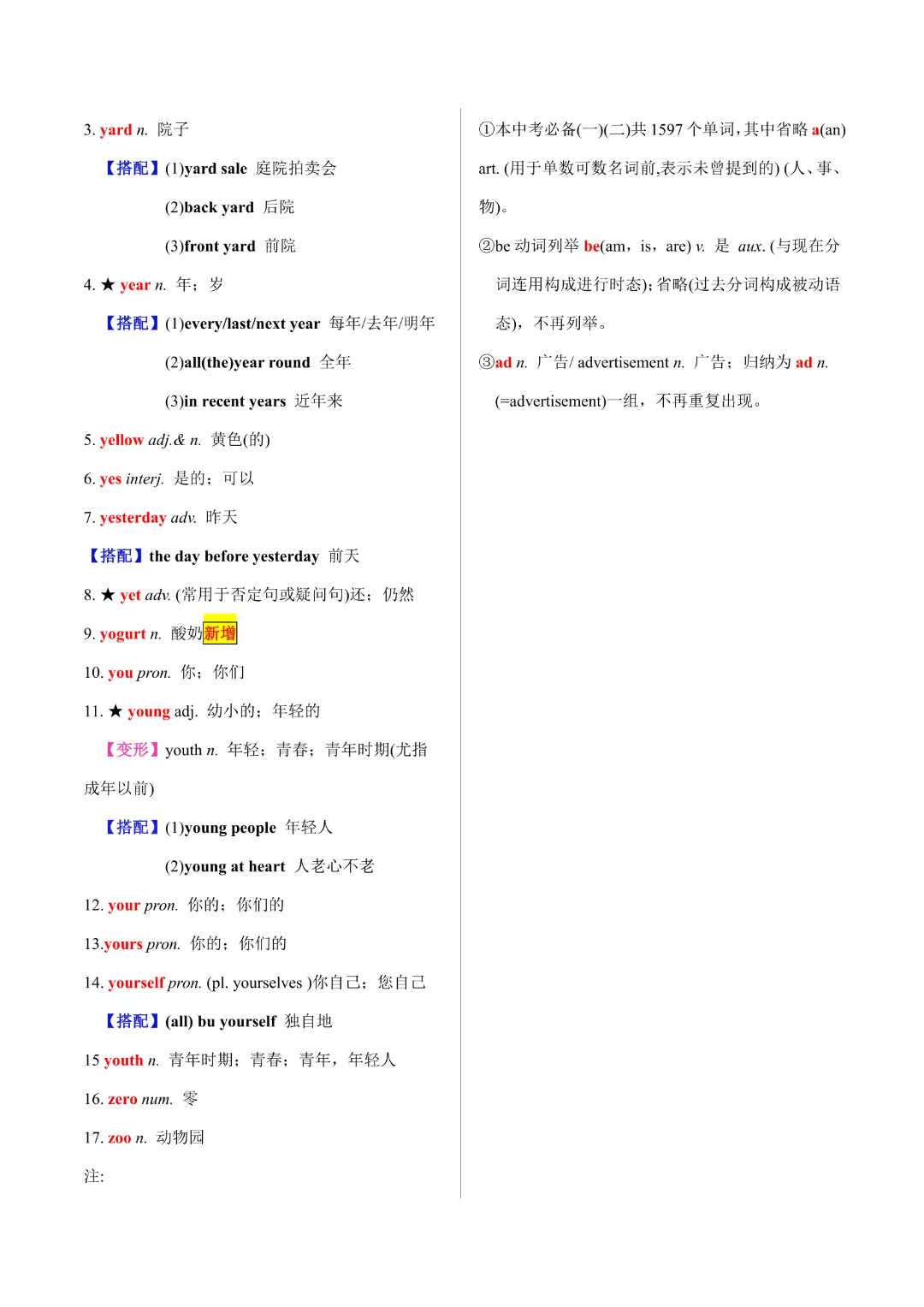 【中考专项英语】《专题02 20天搞定中考必背1600词》完整高清电子版可打印 第24张