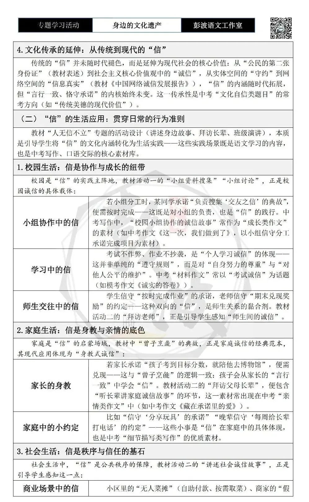 【中考语言专项-专题学习活动】-八年级上-06身边的文化遗产-知识手册(2元) 第17张