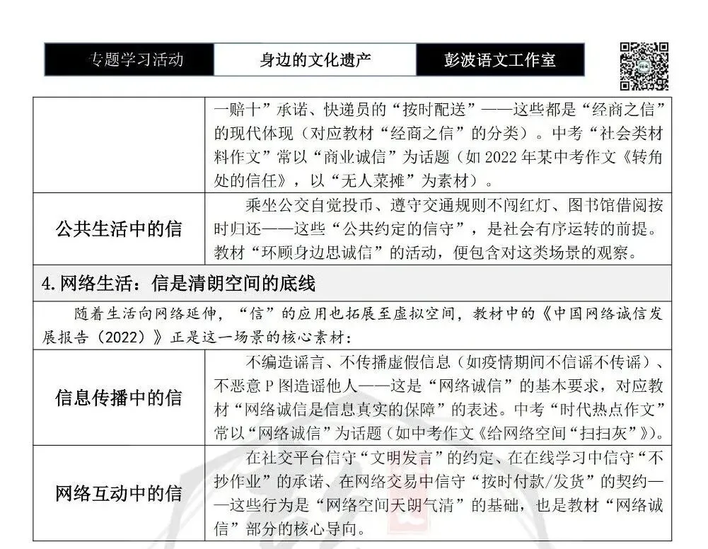 【中考语言专项-专题学习活动】-八年级上-06身边的文化遗产-知识手册(2元) 第18张