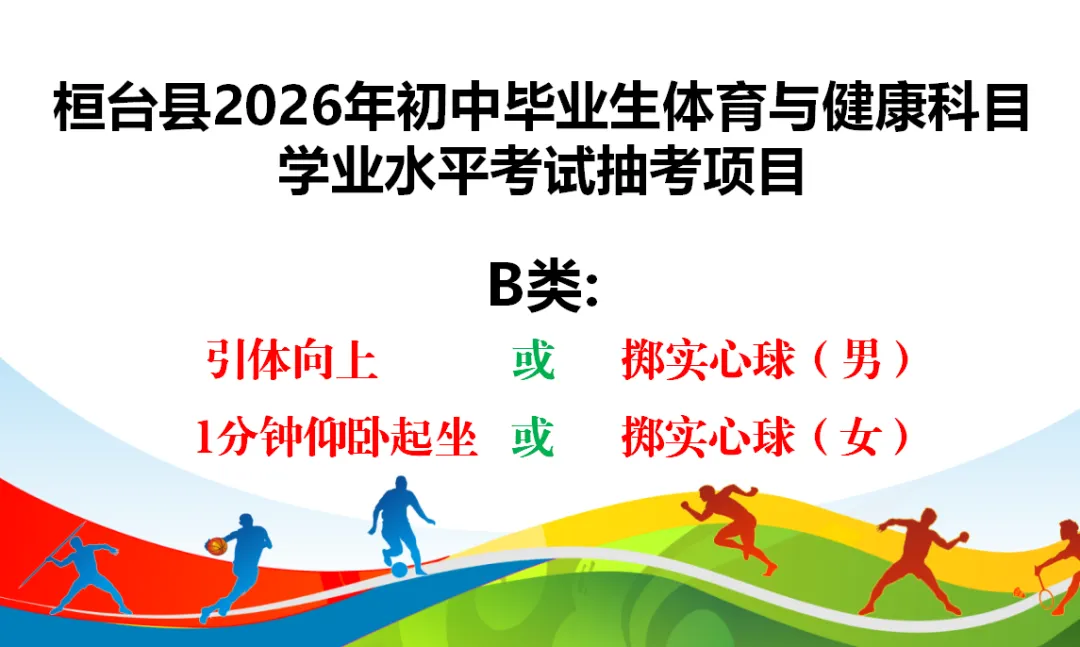 定了!2026 沂源体育中考抽测项目公布,你家孩子练对了吗? 第17张