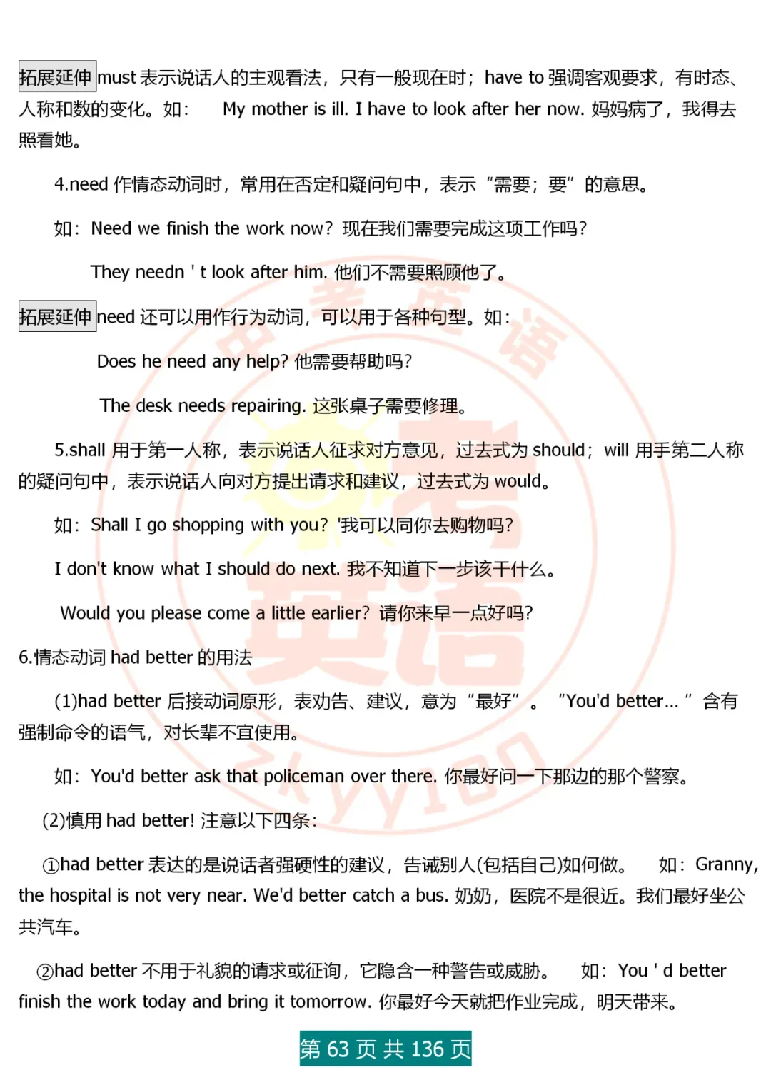 中考英语语法精讲,家有初中生,打印吃透,横扫3年考点,稳上130 第63张