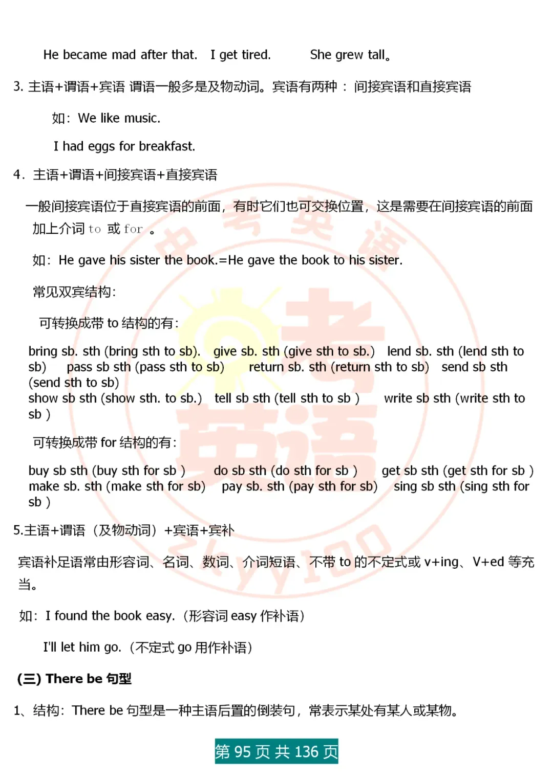 中考英语语法精讲,家有初中生,打印吃透,横扫3年考点,稳上130 第95张