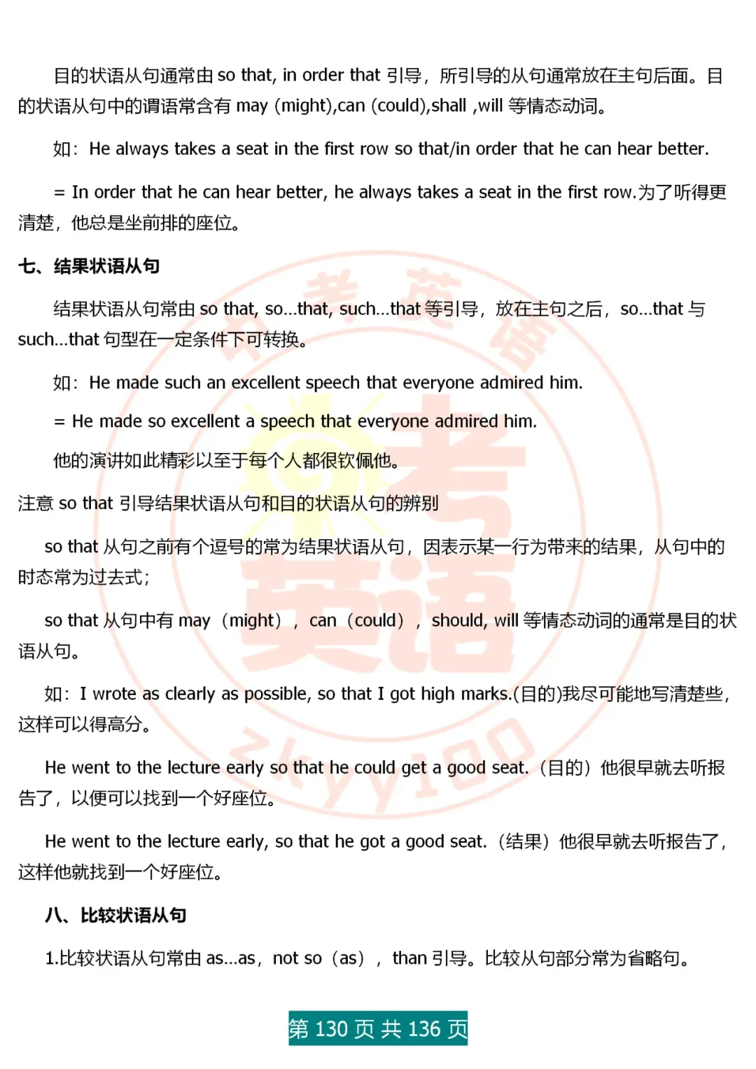 中考英语语法精讲,家有初中生,打印吃透,横扫3年考点,稳上130 第130张