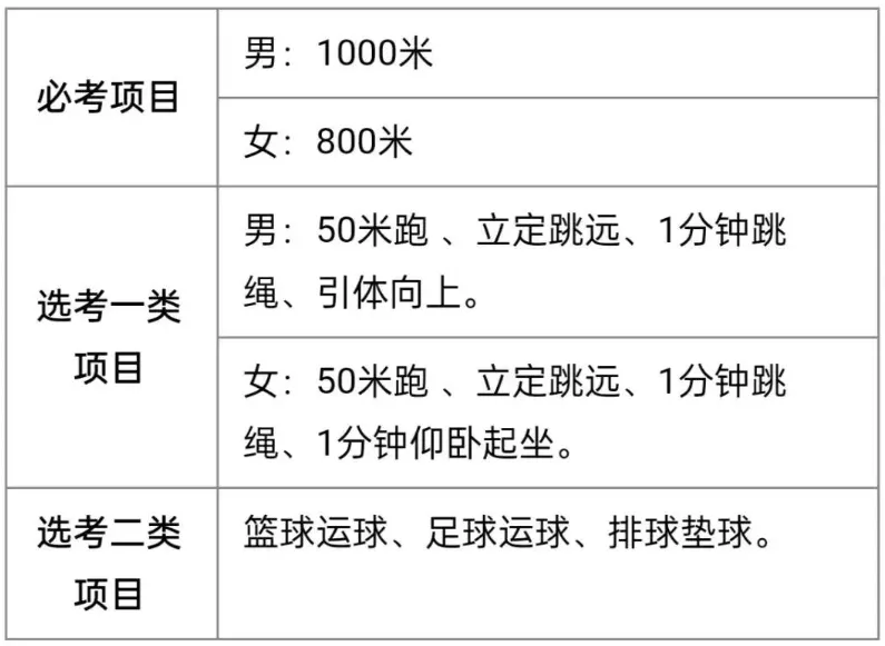 2026年中考生参考!新疆2024中考体育评分 第3张