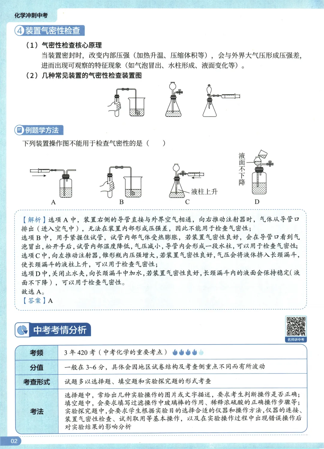 【寒假加油站】21天寒假冲刺之中考化学实验闯关打卡 第3张