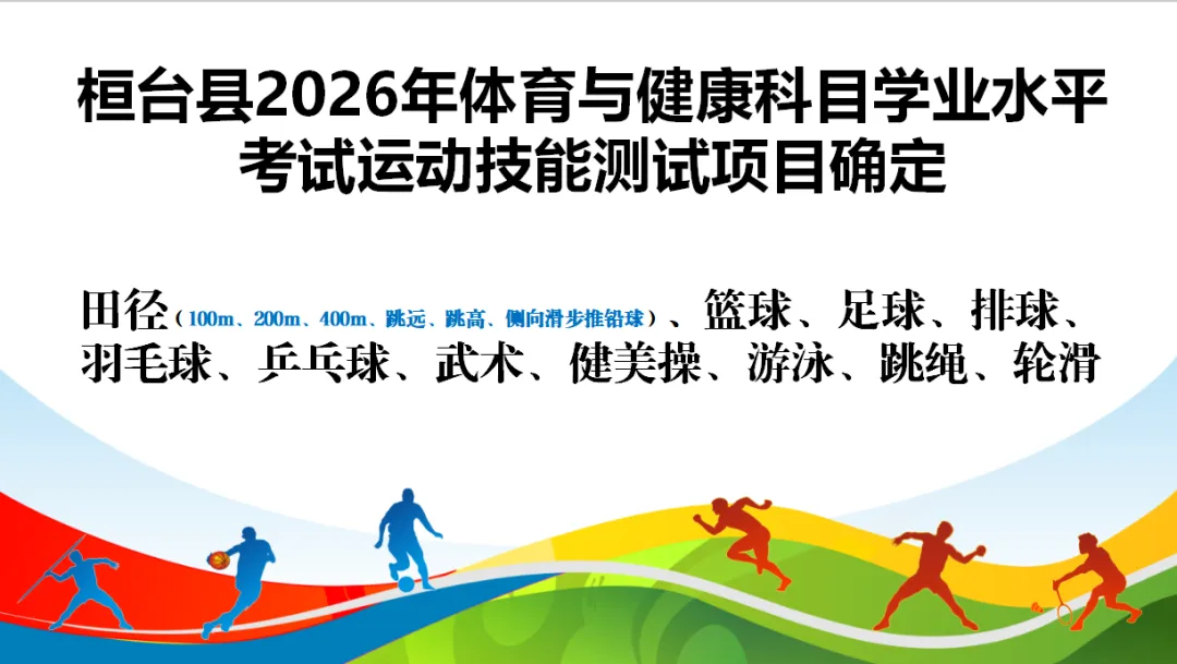 2026年桓台中考抽测项目定了!速看,都考啥→ 第11张