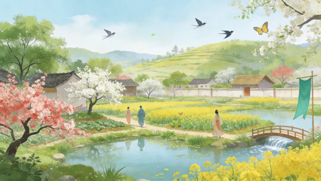 初三古诗赏析《行香子・树绕村庄》|中考高频考点|中考历年真题 第8张