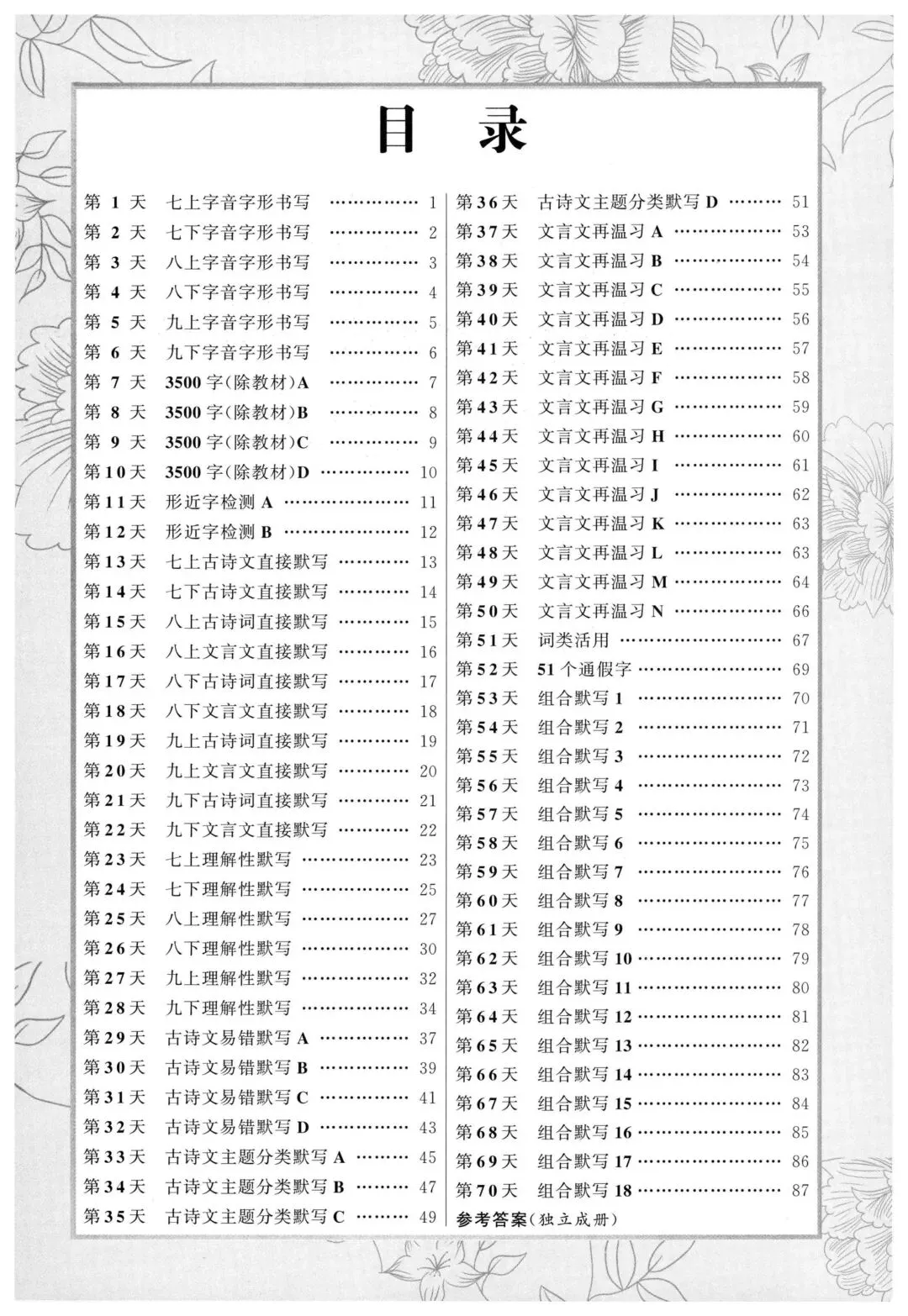 中考语文基础默写(答案 第2张